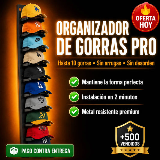 Organizador de Gorras para Pared | Todas Tus Gorras Ordenadas Sin Perder Espacio
