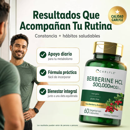 Berberina HCL Carlyle | Controla Tu Azúcar de Forma Natural