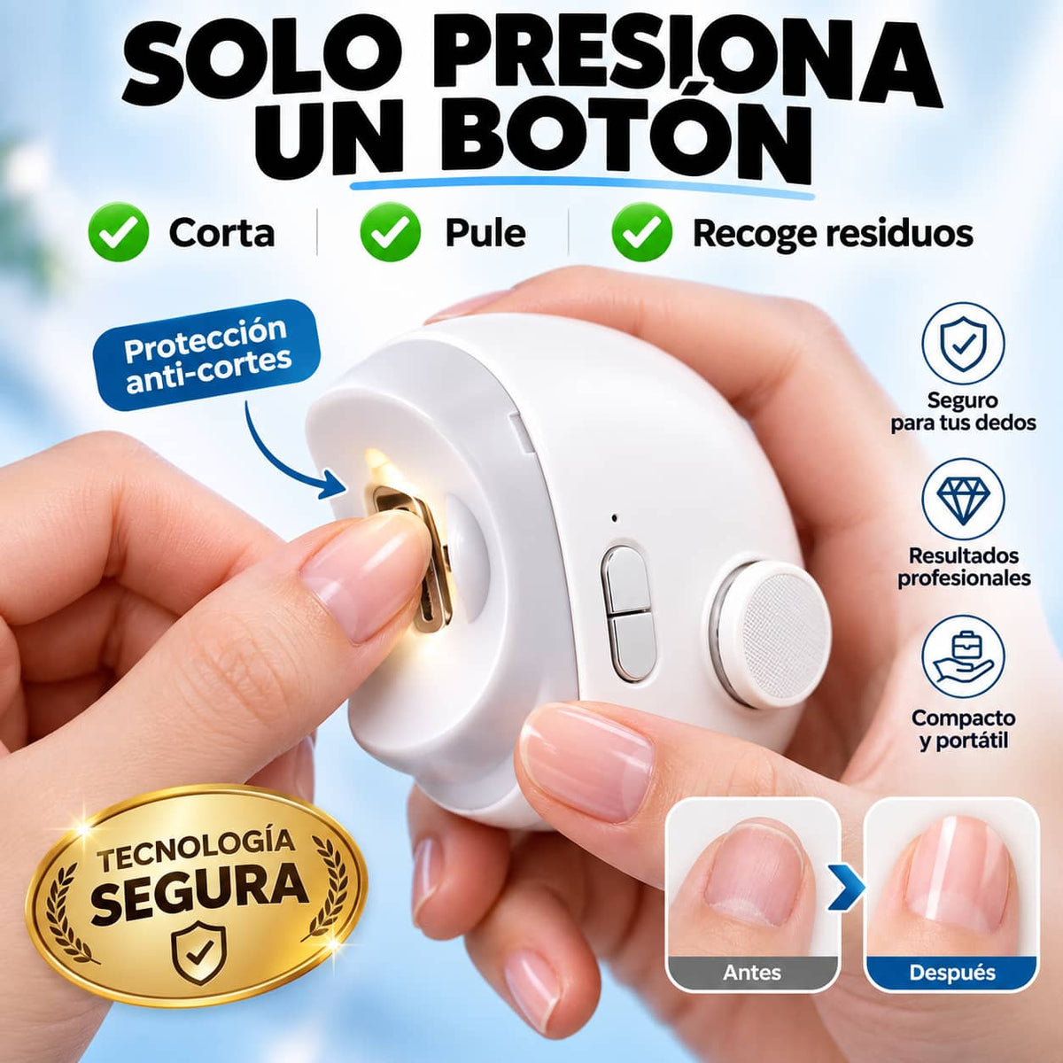 Cortaúñas NailCut Pro™ | Uñas Perfectas en Segundos, Sin Riesgo de Cortadas
