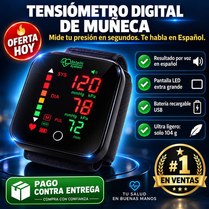 Tensiómetro Digital TensiCare Pro™ | Mide Tu Presión en Segundos Sin Complicaciones