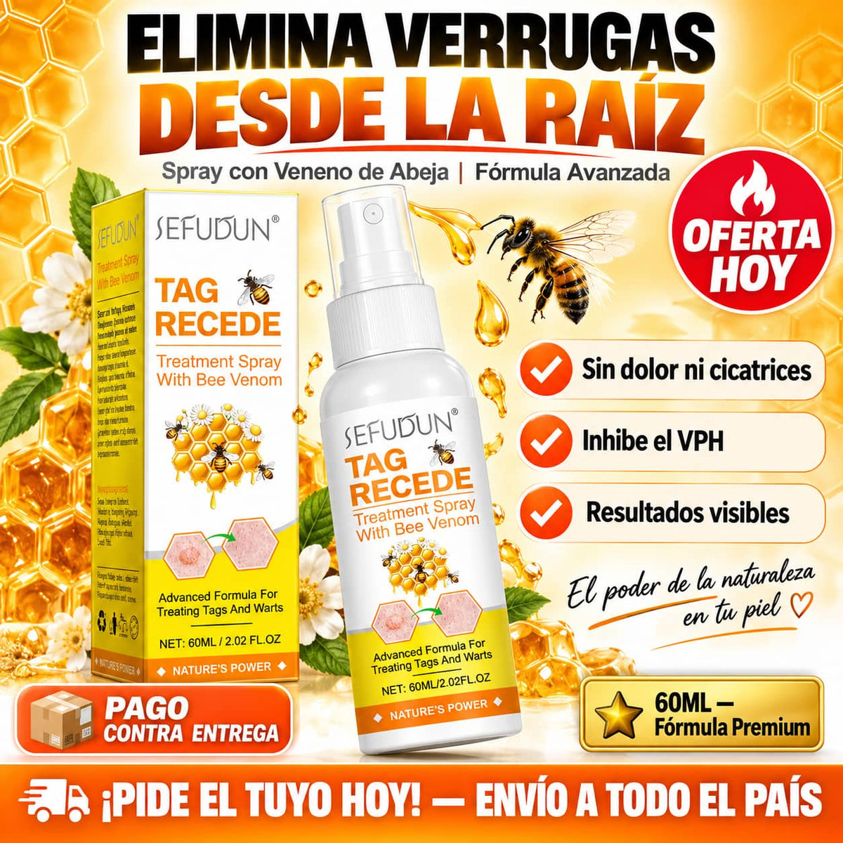 Spray Quita Verrugas con Veneno de Abeja | Elimínalas Sin Dolor Desde Tu Casa