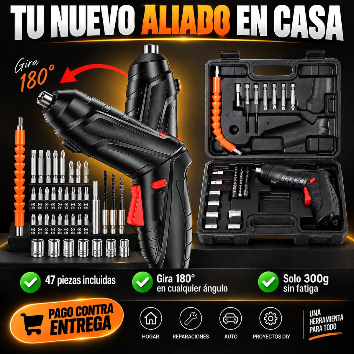 Destornillador TorqueFlex Pro™ | Repara Todo en Casa Sin Esfuerzo