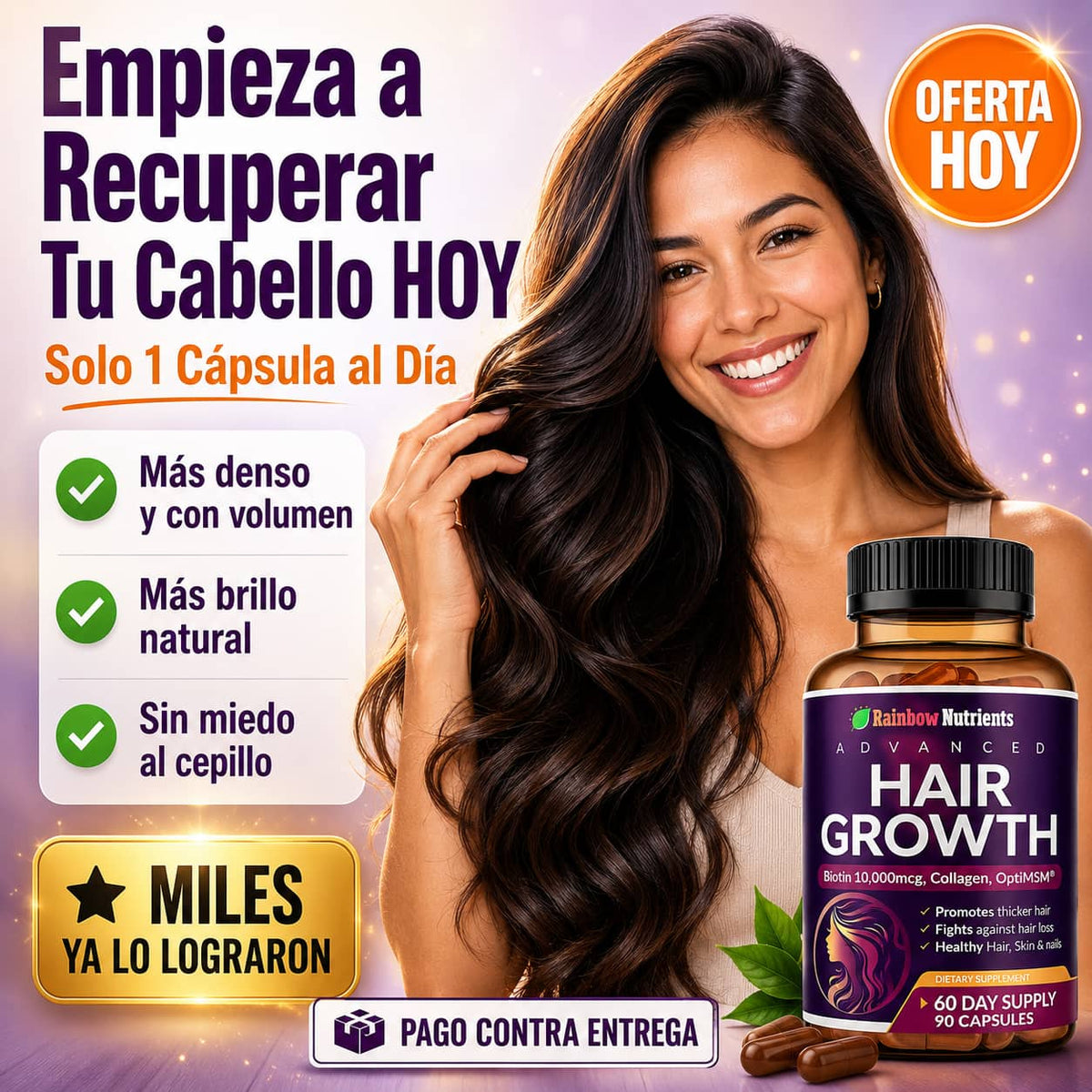 Cápsulas Capilar 24 en 1 | Detén la Caída y Recupera Tu Cabello
