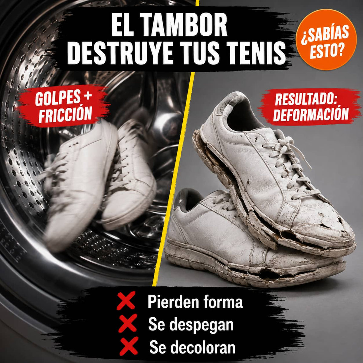 SneakWash — Bolsa Protectora Para Lavar Tus Tenis en Lavadora Sin Que Se Dañen