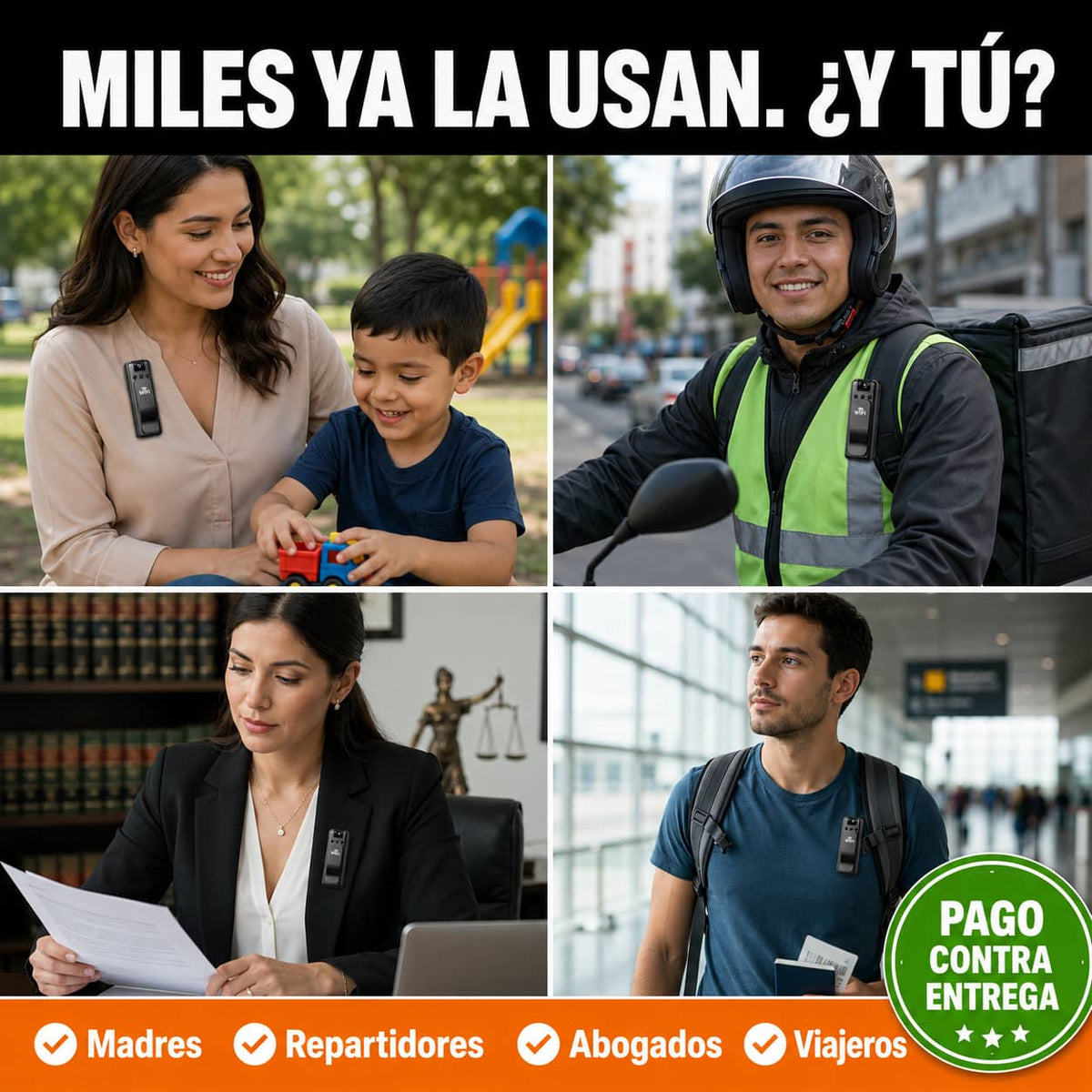 Mini Cámara Corporal Full HD | Tu Evidencia Siempre Contigo