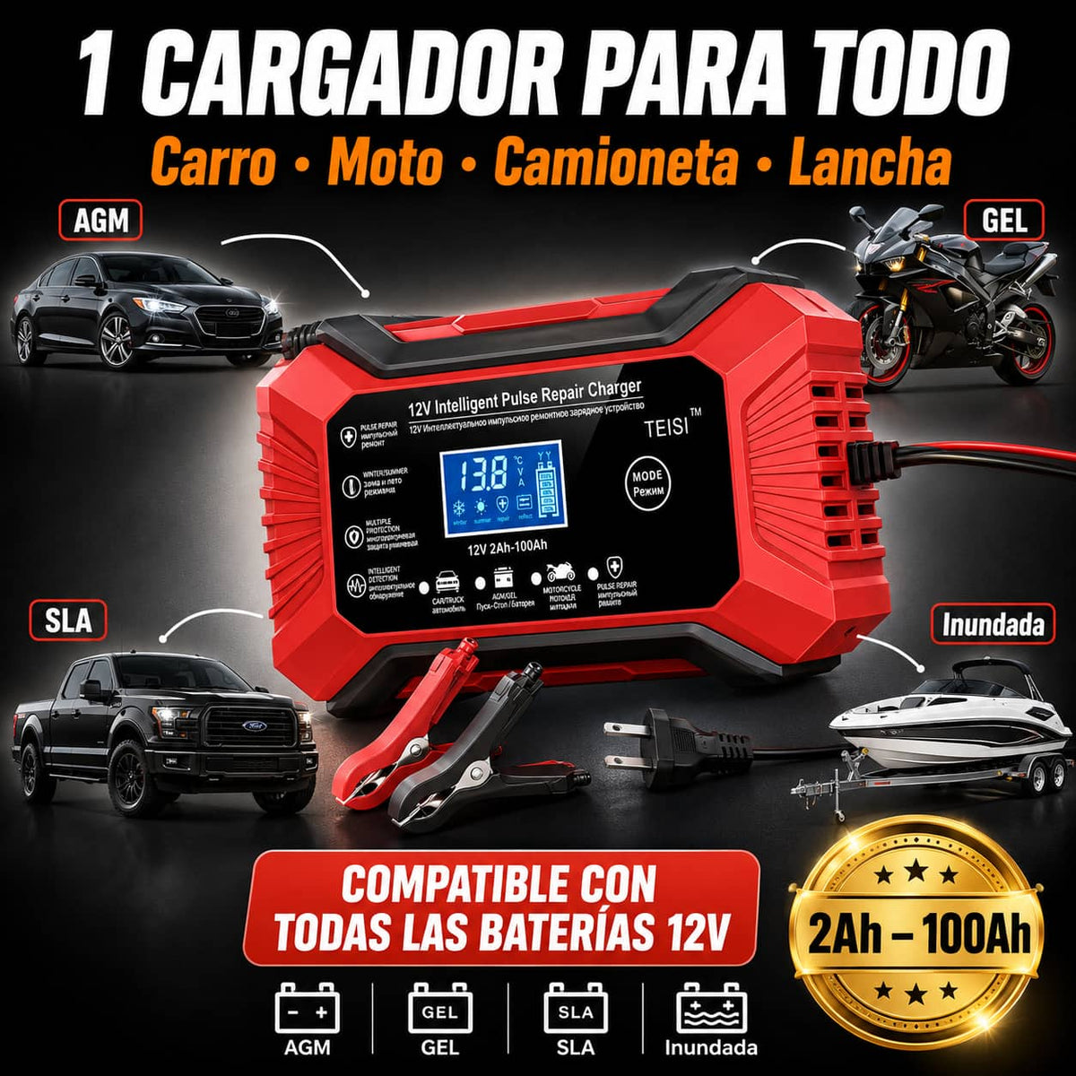 Cargador Inteligente de Batería 12V | Revive Baterías Viejas Sin Ir al Mecánico