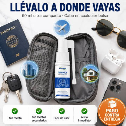 Tinnidrop Spray Auditivo | Silencia los Zumbidos Desde la Primera Aplicación