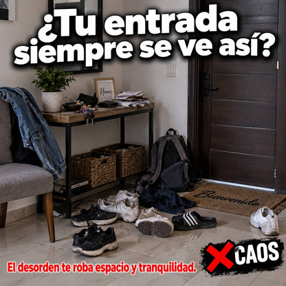 Zapatero Perchero HomeRack Pro™ | Todo Organizado en Un Solo Mueble