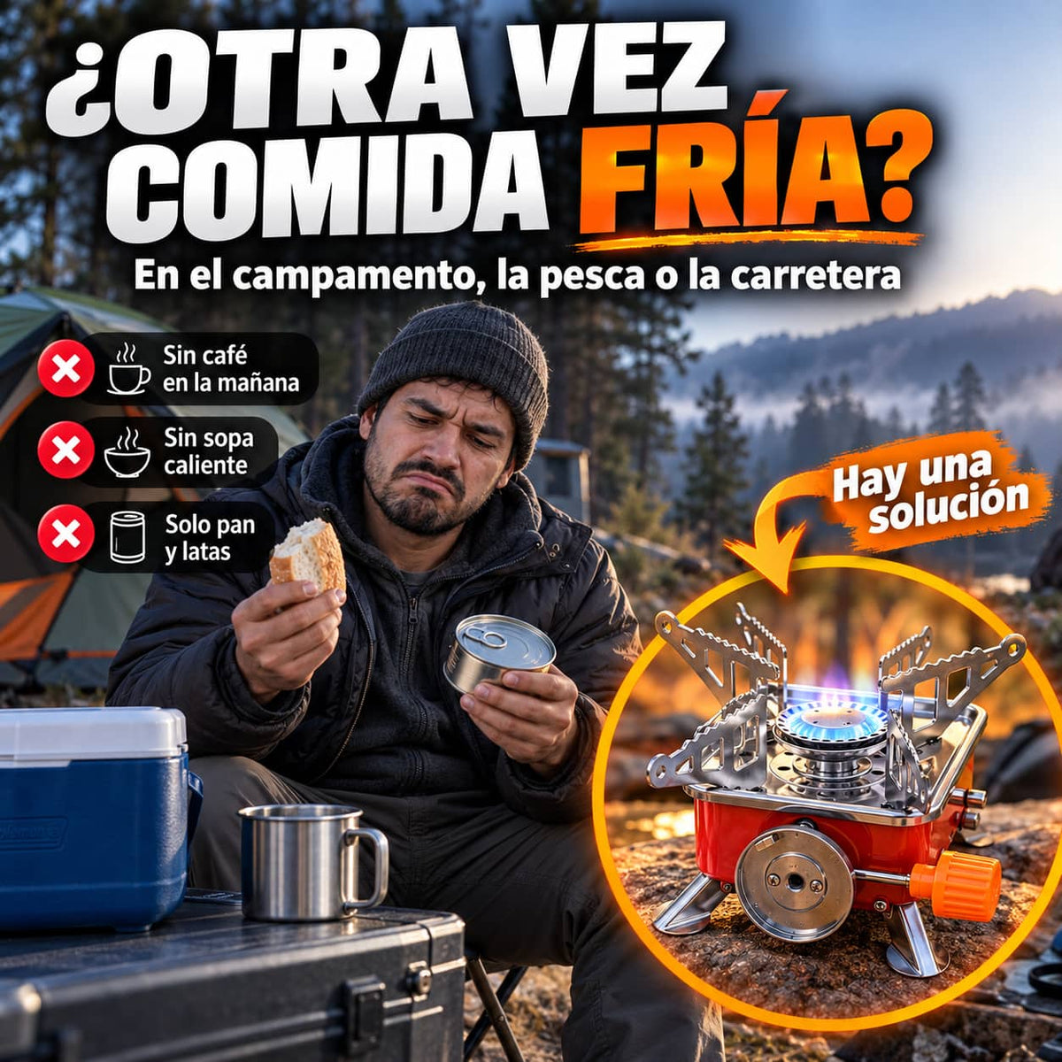 Mini Estufa CampFlame Max™ | Comida Caliente Donde Estés