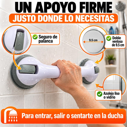 Barra de Apoyo SafeGrip™ | Seguridad en la Ducha Sin Taladrar