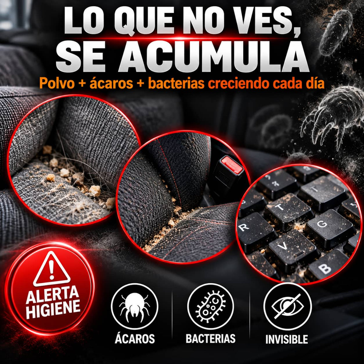 Mini Aspiradora DustForce Pro™ | Limpieza Profunda Sin Cables en Segundos