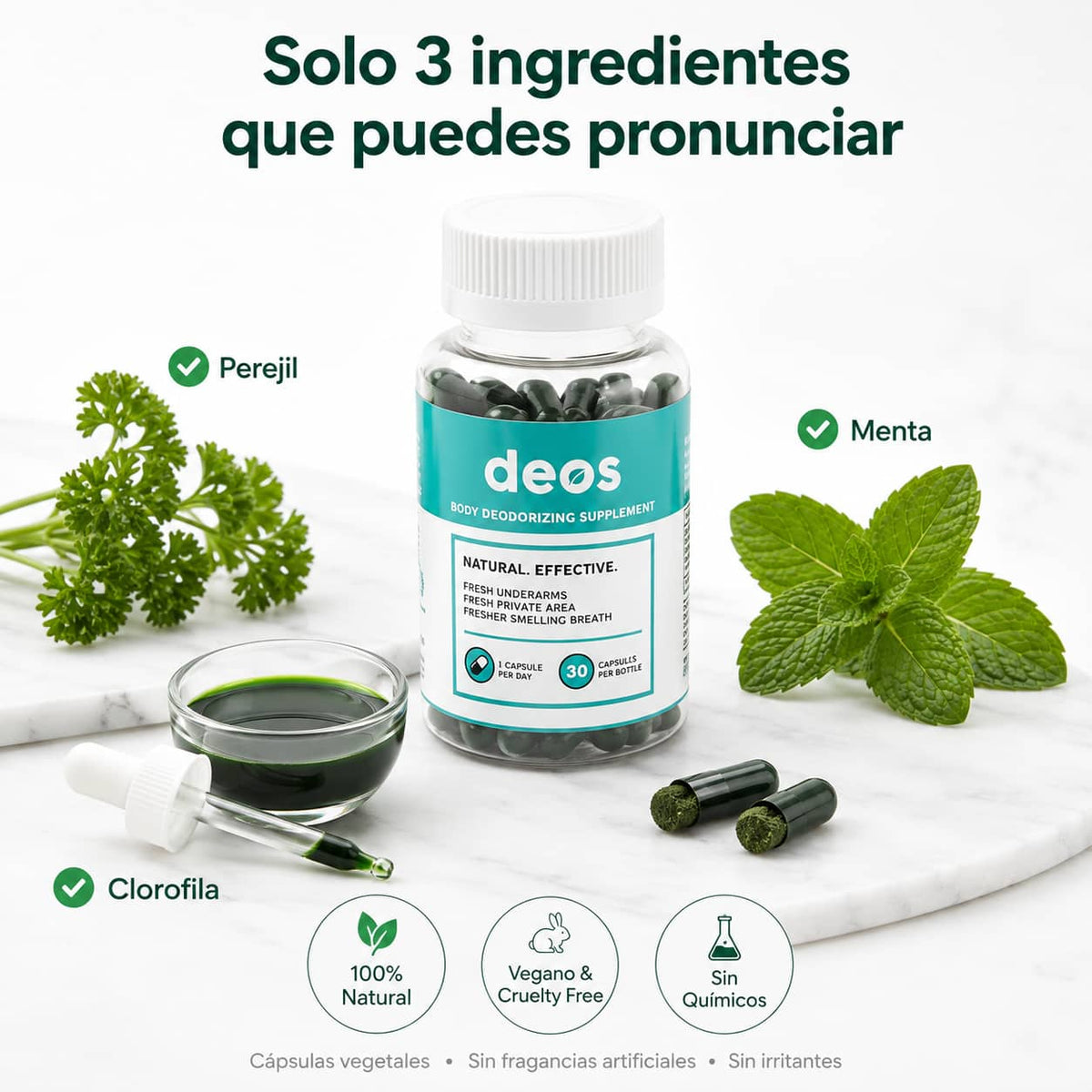 DEOS Clorofila | Elimina El Mal Olor Corporal Desde Adentro