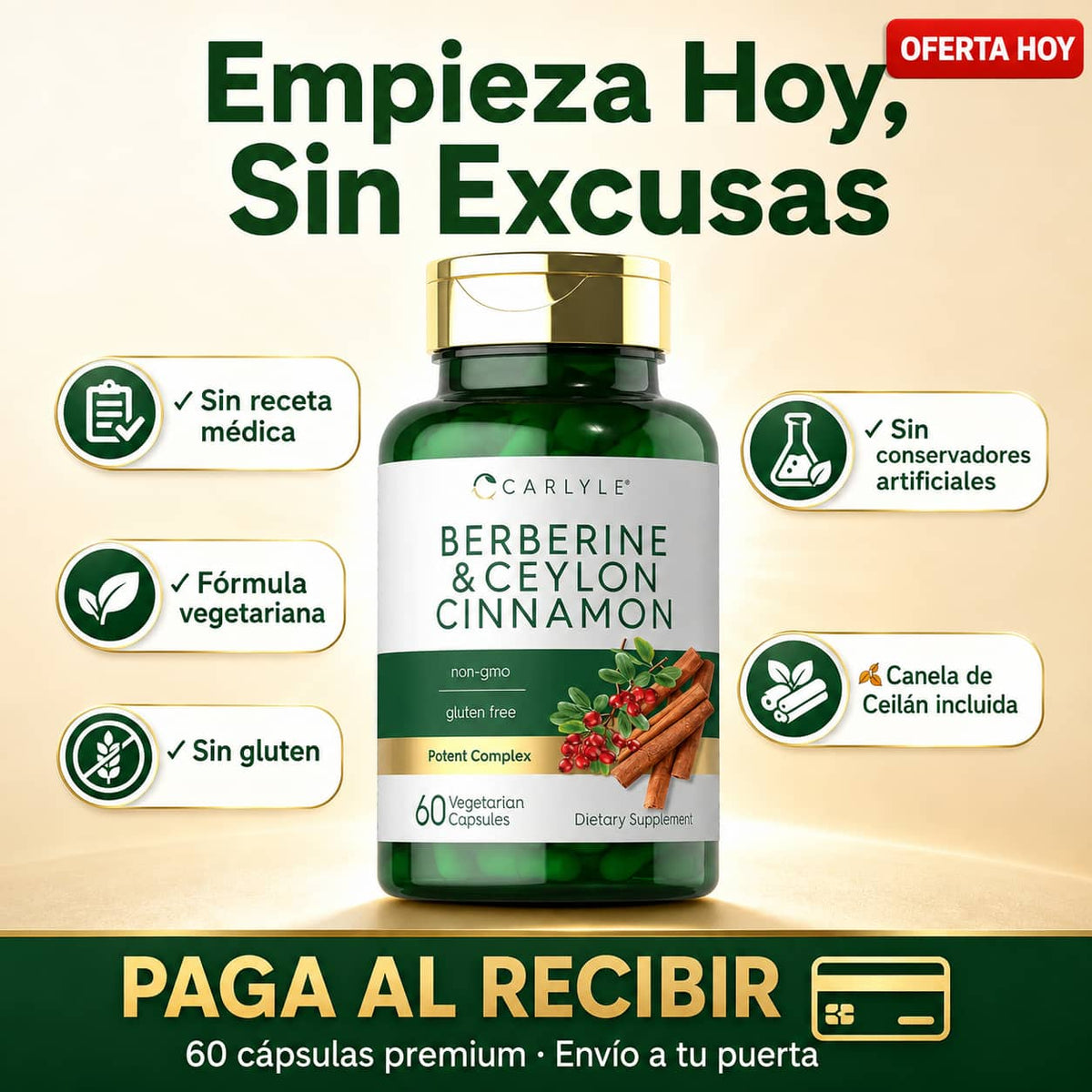 Berberina HCL Carlyle | Controla Tu Azúcar de Forma Natural