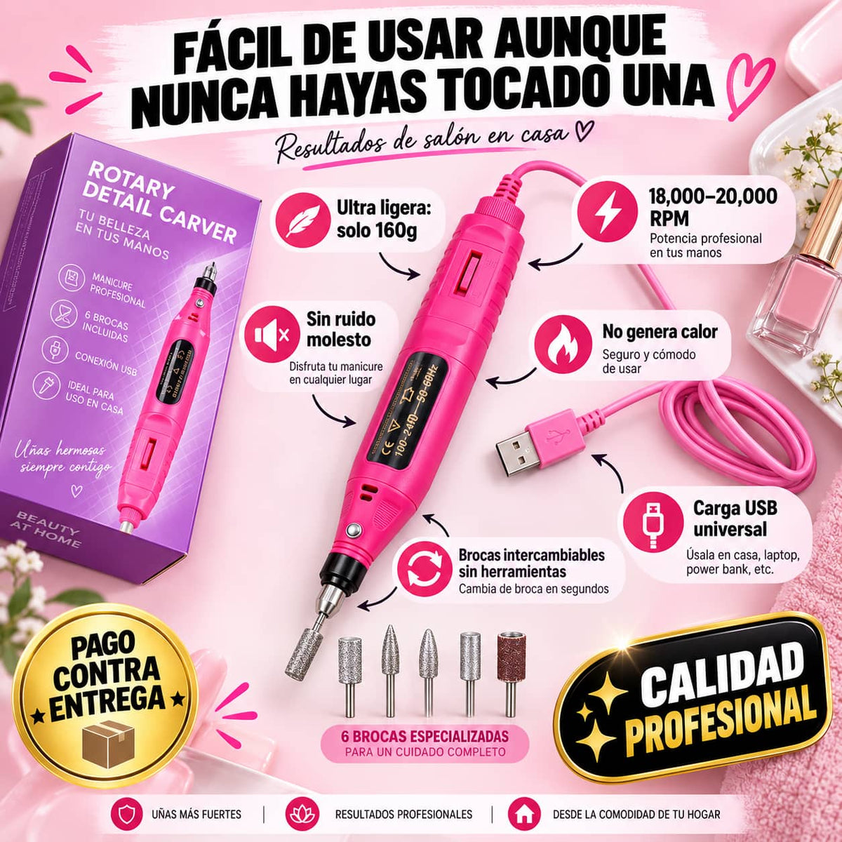 Lima NailPro Drill™. | Manicura de Salón Sin Salir de Casa