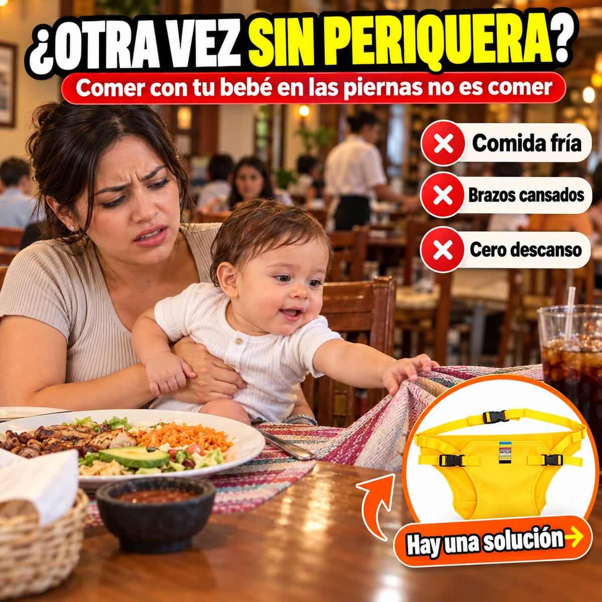 Arnés Portátil Para Bebé | Convierte Cualquier Silla en Periquera