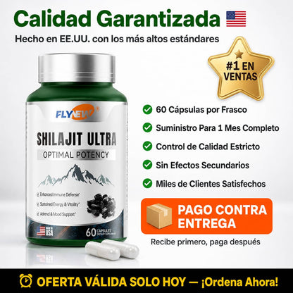 Shilajit Ultra Flynew | Energía y Vitalidad Natural Desde el Primer Día