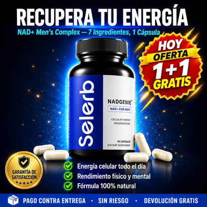 NAD+ Men's Complex | Más Energía, Fuerza y Rendimiento Desde el Primer Frasco