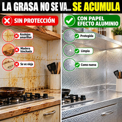 Papel Adhesivo AluShield Pro™ | Cocina Limpia Sin Tallar