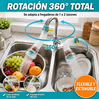 Grifo AquaFlex 360™. | Ahorra Agua y Limpia Sin Esfuerzo
