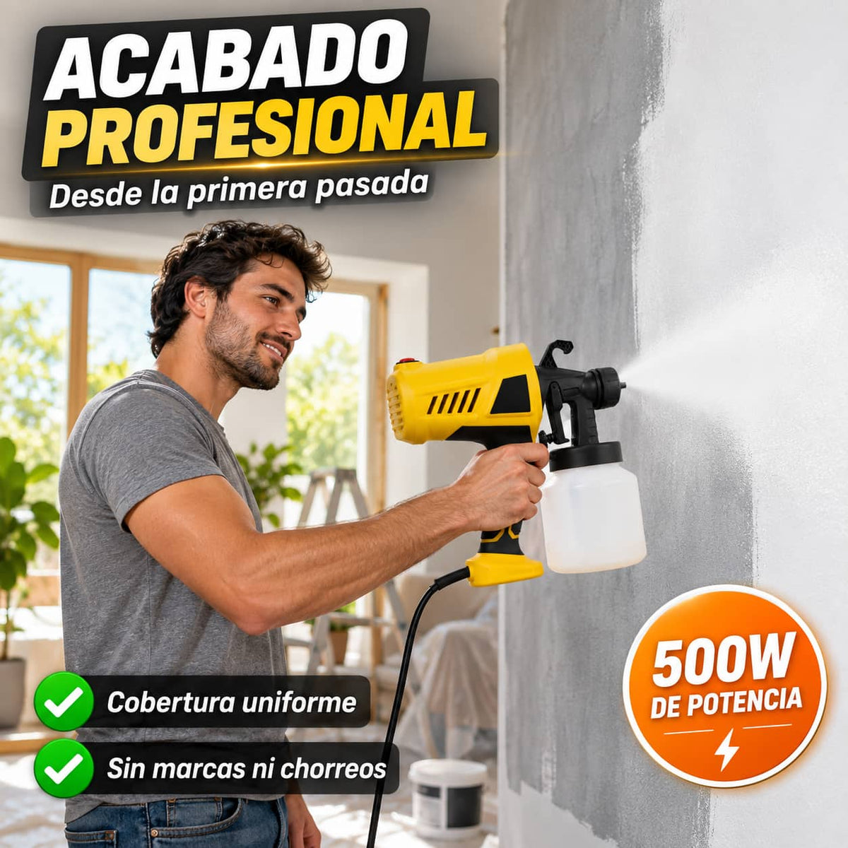 Pistola de Pintura Eléctrica | Acabado Profesional Sin Esfuerzo