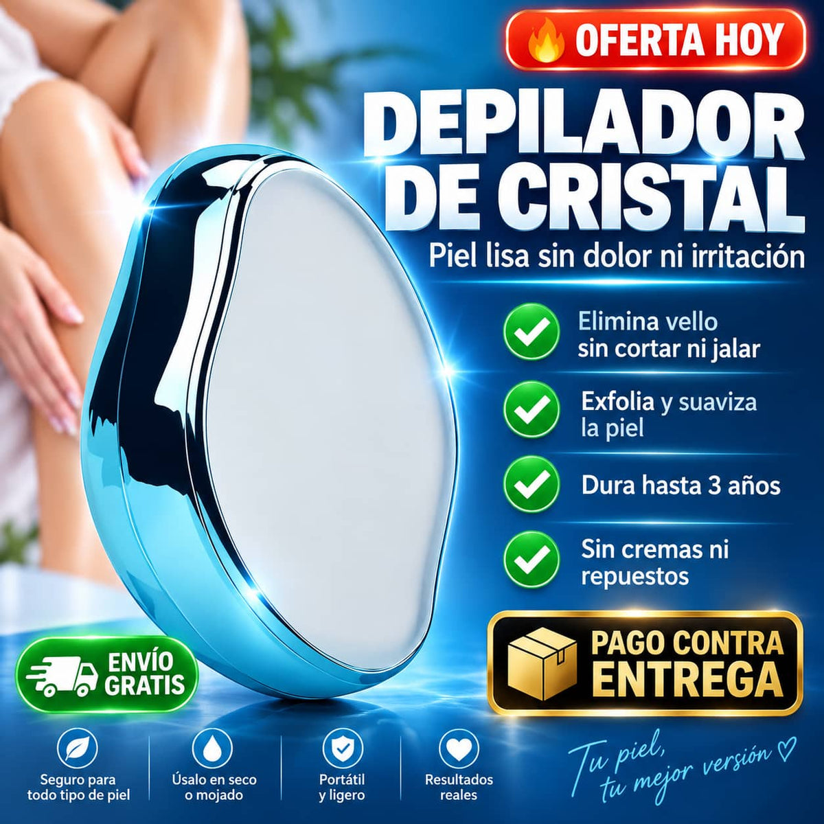 Depilador SilkPearl™ | Piel Suave Sin Dolor Desde el Primer Uso