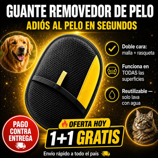 Guante Quitapelos para Mascotas | Adiós al Pelo en Muebles Sin Esfuerzo