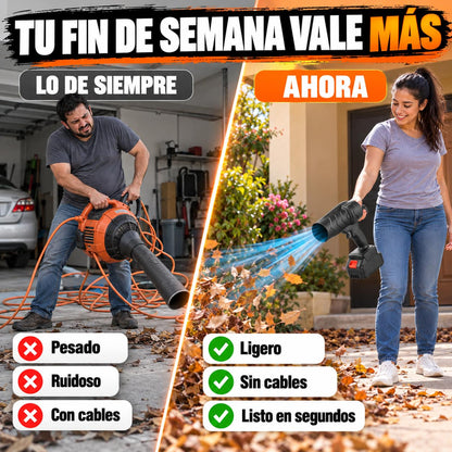 Soplador TurboBlow Max™ | Limpia en Minutos Sin Cables