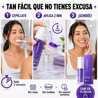 Gel Blanqueador Dental Púrpura Yasenshi™ | Dientes Más Blancos Sin Sensibilidad