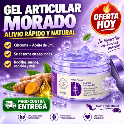 Gel Morado de Masaje | Alivio Articular Rápido Sin Pastillas