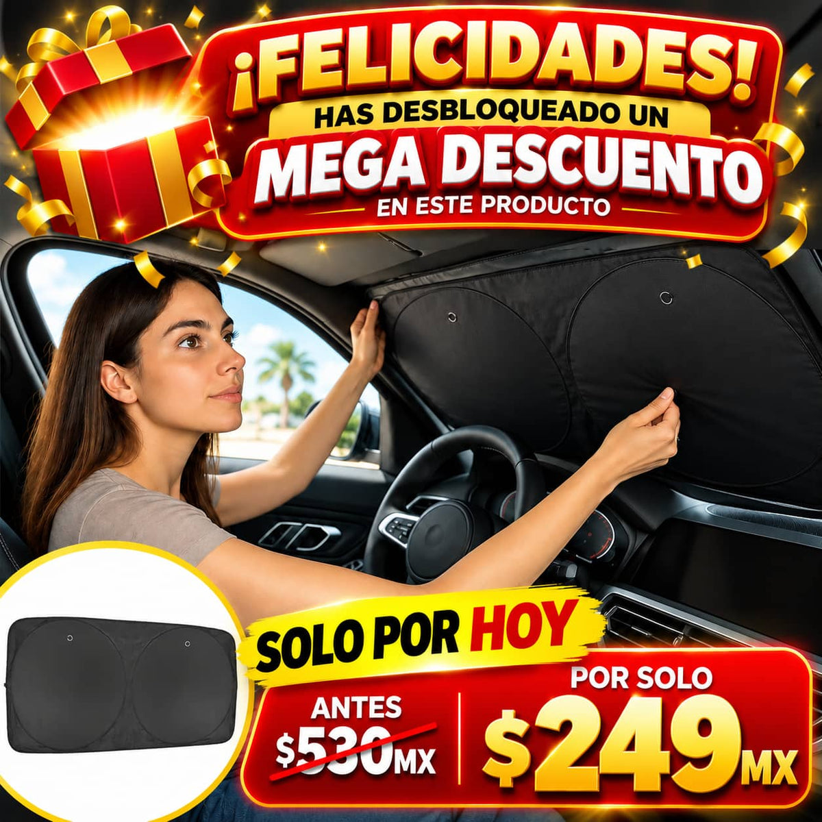 🏷️Parasol Plegable retractil proteccion UV 50% OFF⚡