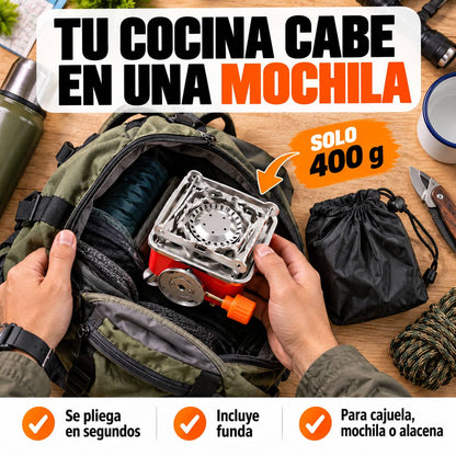 Mini Estufa CampFlame Max™ | Comida Caliente Donde Estés