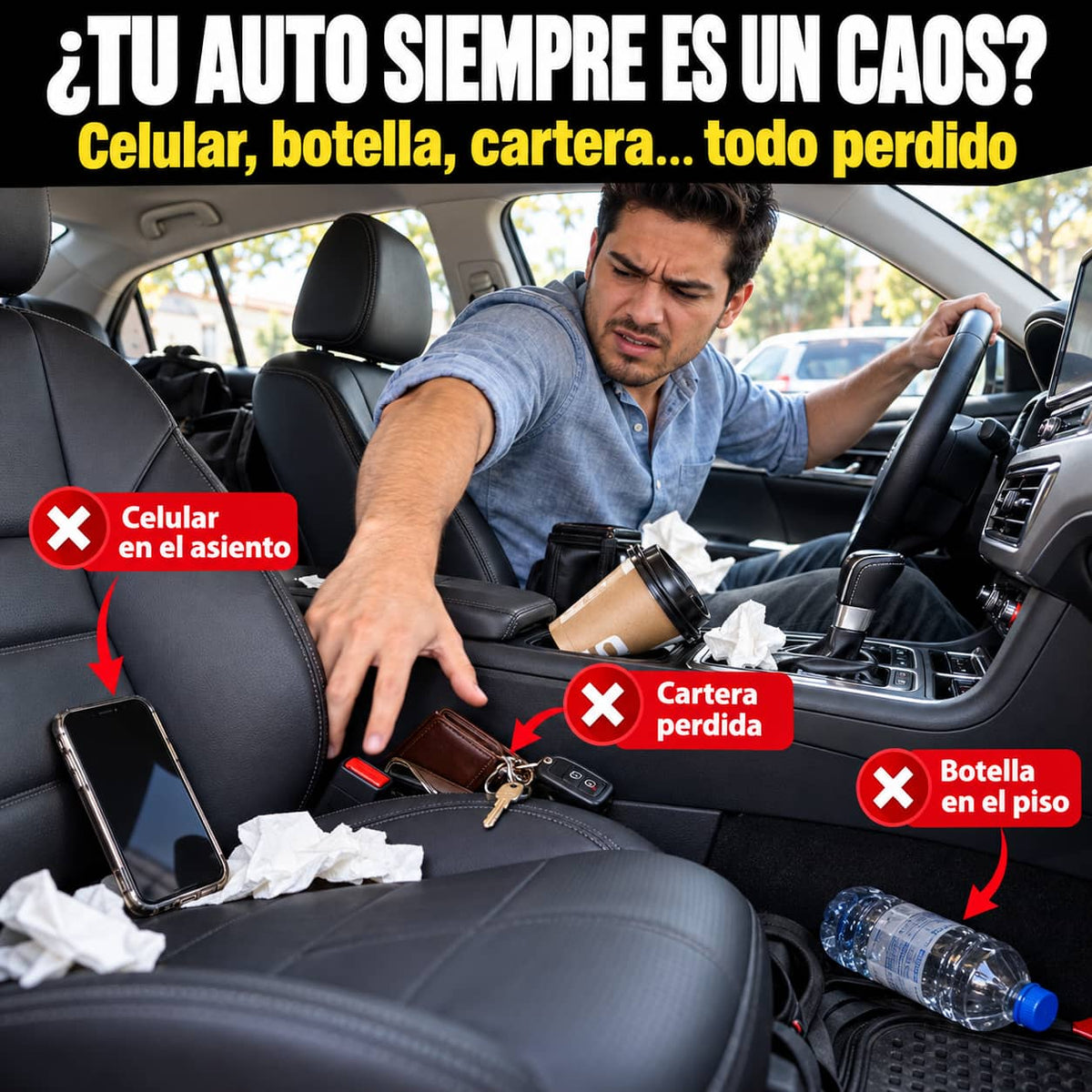 Organizador Para Reposabrazos De Auto | Todo En Orden Y A La Mano