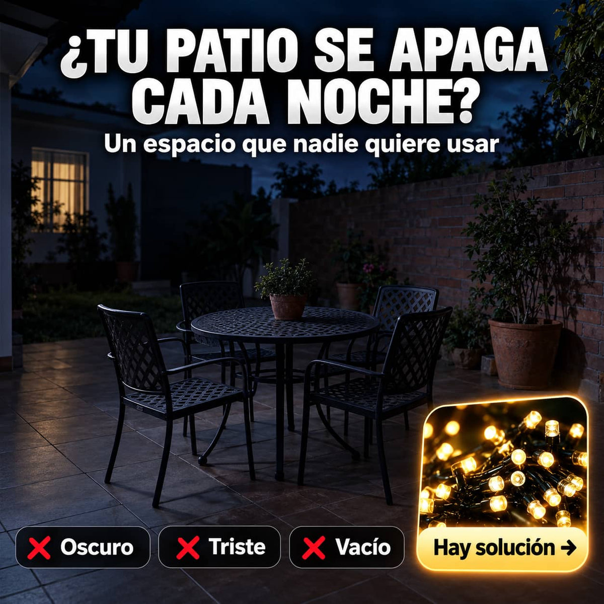 Luces Solares de Jardín | Ambiente Cálido Sin Pagar Luz