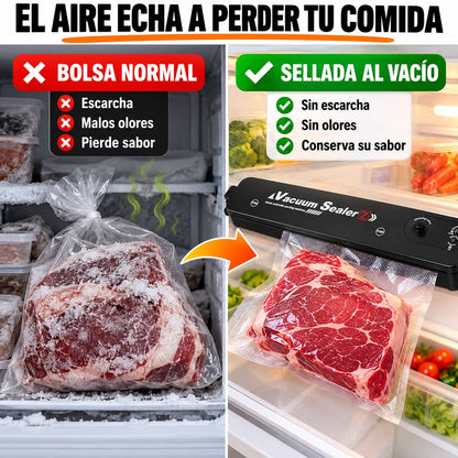 Selladora al Vacío FreshLock Pro™ | Tu Comida Fresca Hasta 5 Veces Más