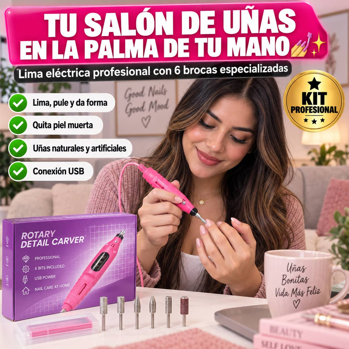 Lima NailPro Drill™. | Manicura de Salón Sin Salir de Casa