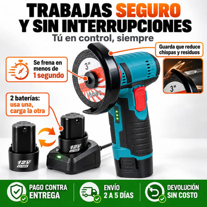 Mini Esmeriladora GrindMax Pro™ | Corta Sin Cables, Donde Sea