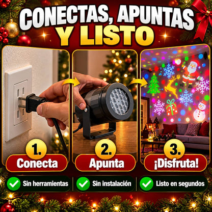 🎄 Proyector Navideño LED 16 Figuras | Tu Casa Decorada en 1 Minuto