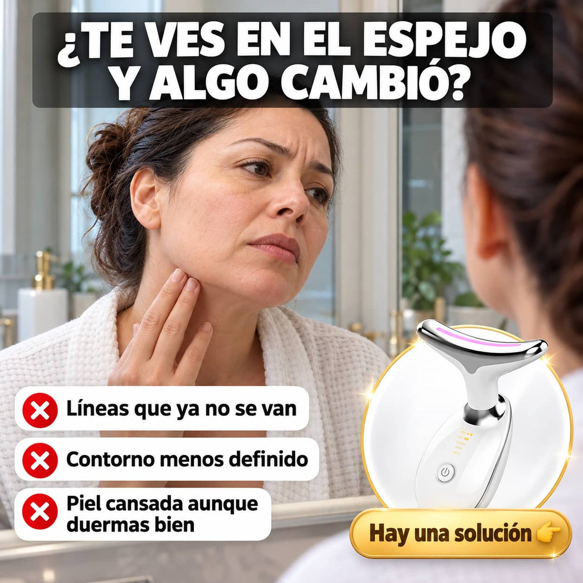 Masajeador Facial LED Skin Life | Piel Más Firme Desde Casa