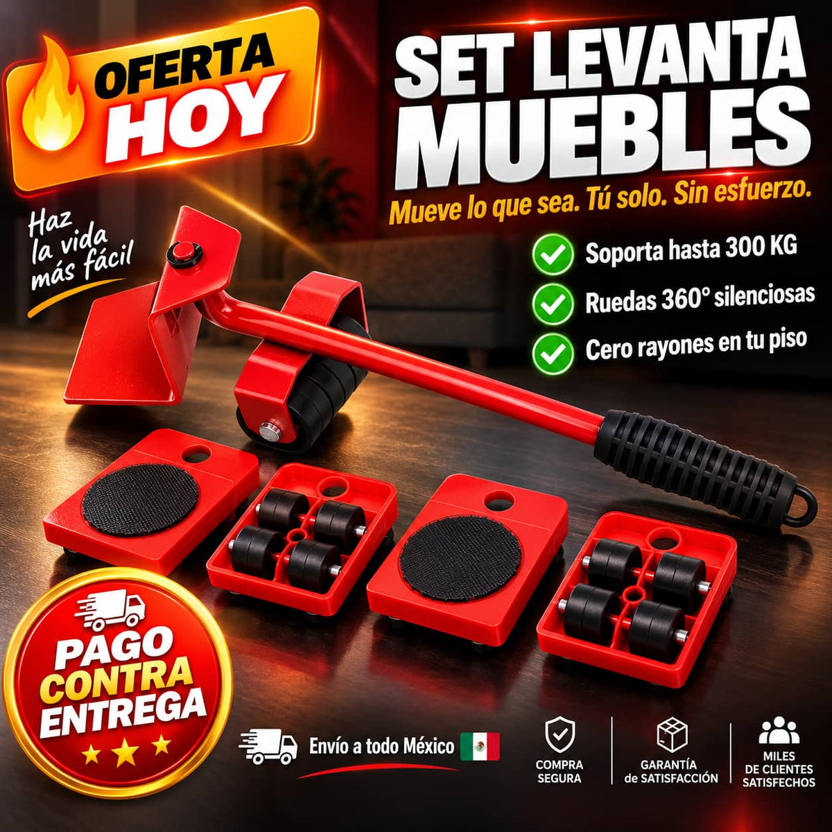 Palanca levanta muebles Pesados 360°