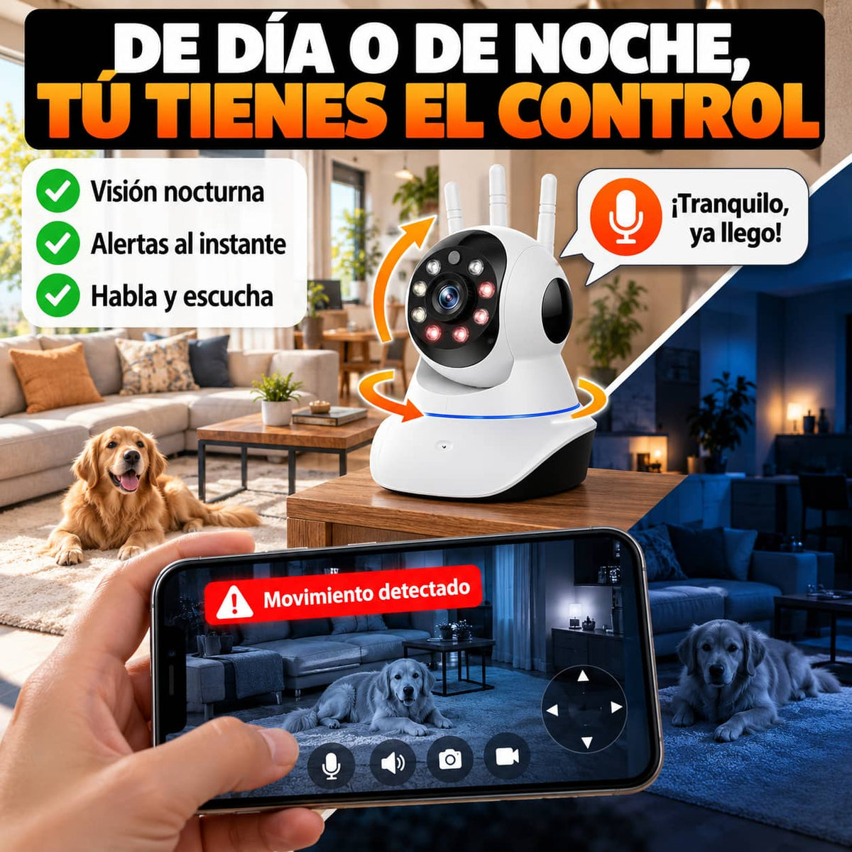 Cámara Robot 360° WiFi | Vigila Tu Casa Desde Tu Celular