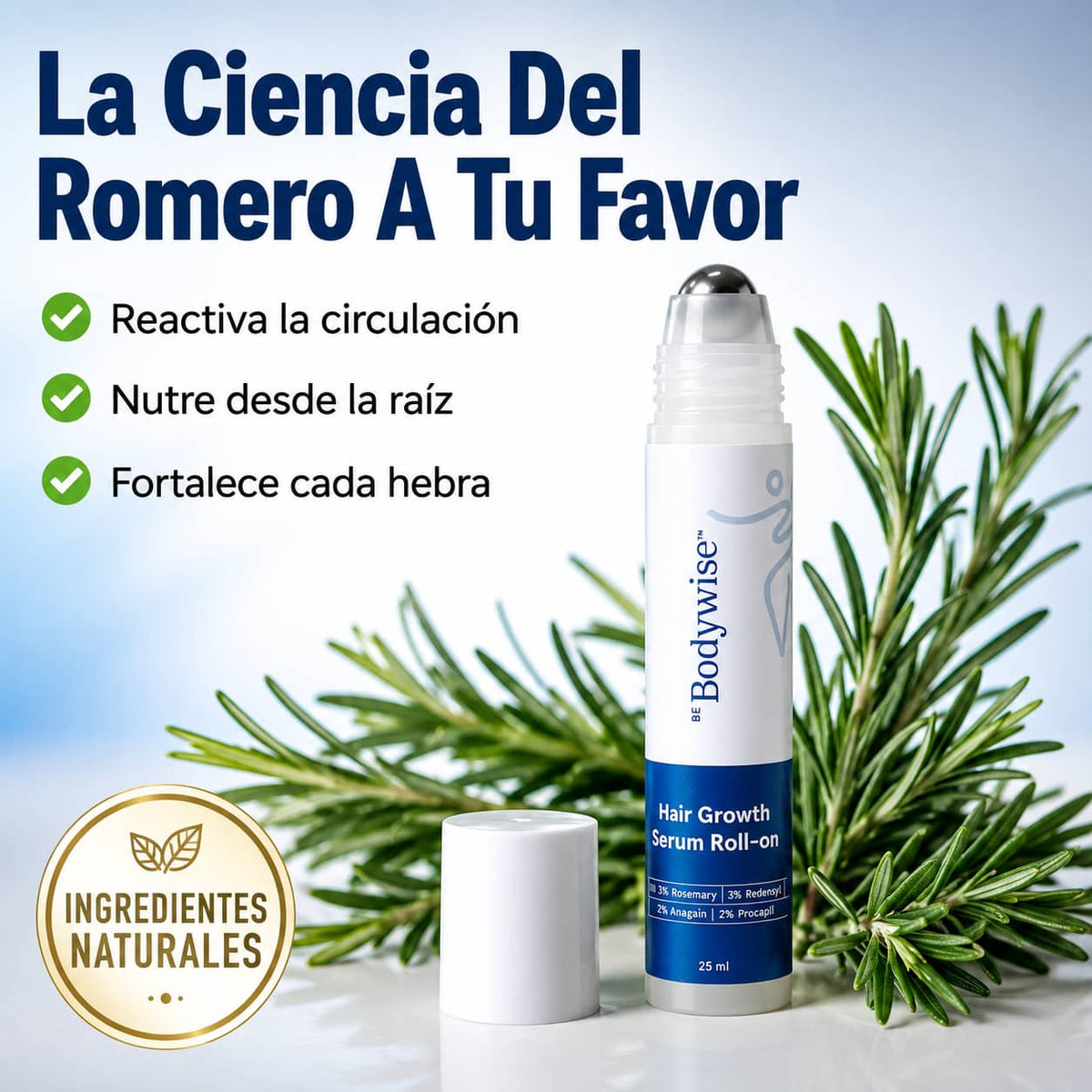 Suero Capilar de Romero Bodywise | Frena la Caída y Reactiva el Crecimiento Natural