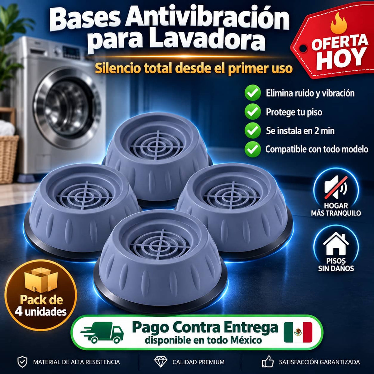 Bases VibraLock Pro™ | Adiós al Ruido y al Movimiento
