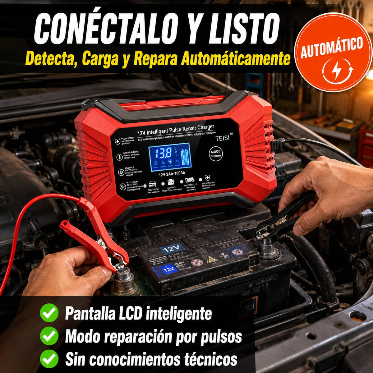 Cargador Inteligente de Batería 12V | Revive Baterías Viejas Sin Ir al Mecánico