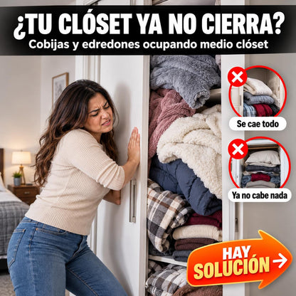 Bolsas al Vacío SpaceSeal™ | Libera Hasta 80% de Espacio en tu Clóset