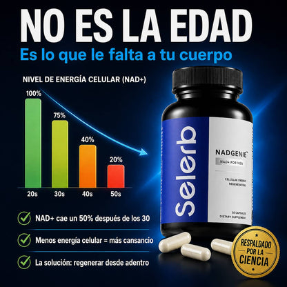 NAD+ Men's Complex | Más Energía, Fuerza y Rendimiento Desde el Primer Frasco