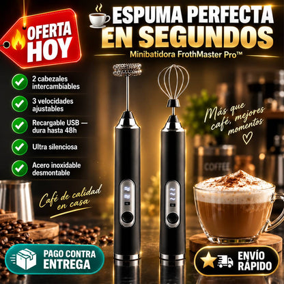 Minibatidora FrothMaster Pro™ | Espuma Perfecta en 30 Segundos