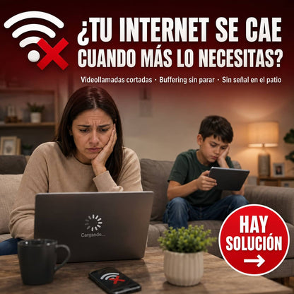 Repetidor WiFiMax Ultra™ 4 Antenas | Internet Estable en Cada Rincón de Tu Casa