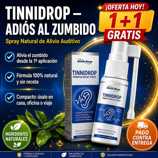 Tinnidrop Spray Auditivo | Silencia los Zumbidos Desde la Primera Aplicación
