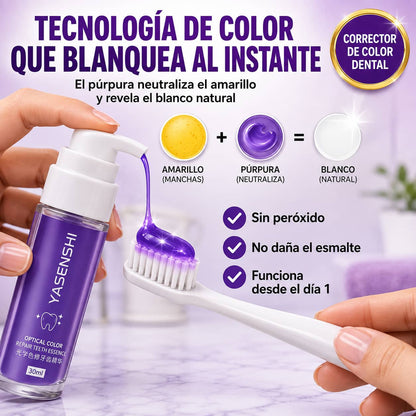 Gel Blanqueador Dental Púrpura Yasenshi™ | Dientes Más Blancos Sin Sensibilidad