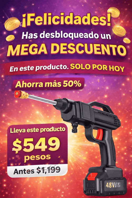 Pistola PRO Hidrolavadora Coche Inalambrica +50% DESC.🔥
